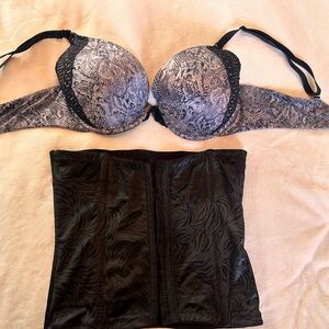 Maidenform Bra 38c and waist trainer medium Set